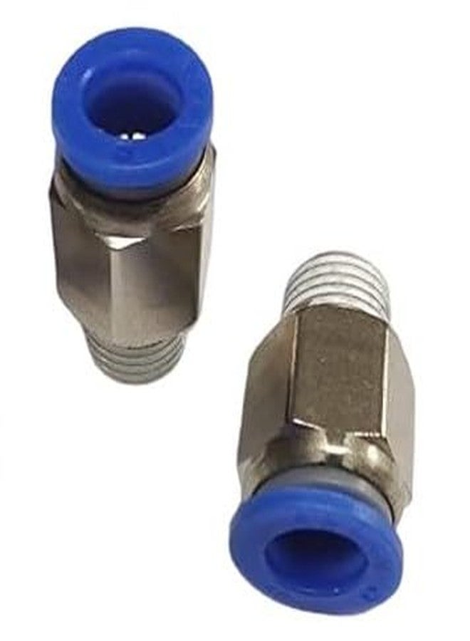CRAFTSFY 1/4" X 10 MM OD Pneumatic Push Type Male Connector Push in Joint Pneumatic Connect Quick Fittings Size: 1/4" X 10 MM OD Pneumatik Connectorr Quick Connector Air Fittings(2pc) - Image 1